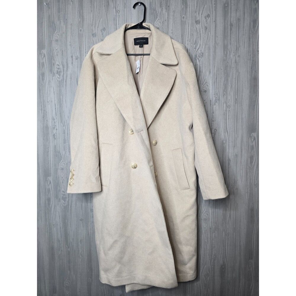 Ann Taylor Wool-Blend Oversized Double-Breasted Coat – NWT – Size L